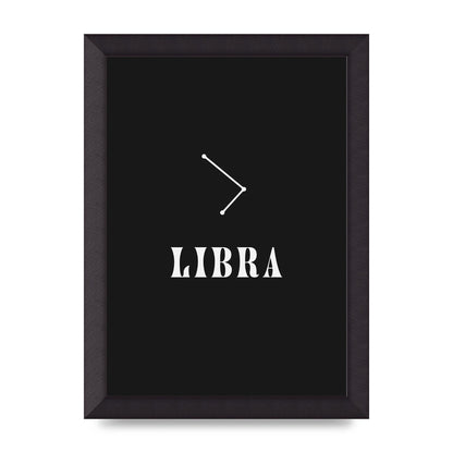 Minimalist Horoscope Star Sign Series Libra Wall Art - A4 framed