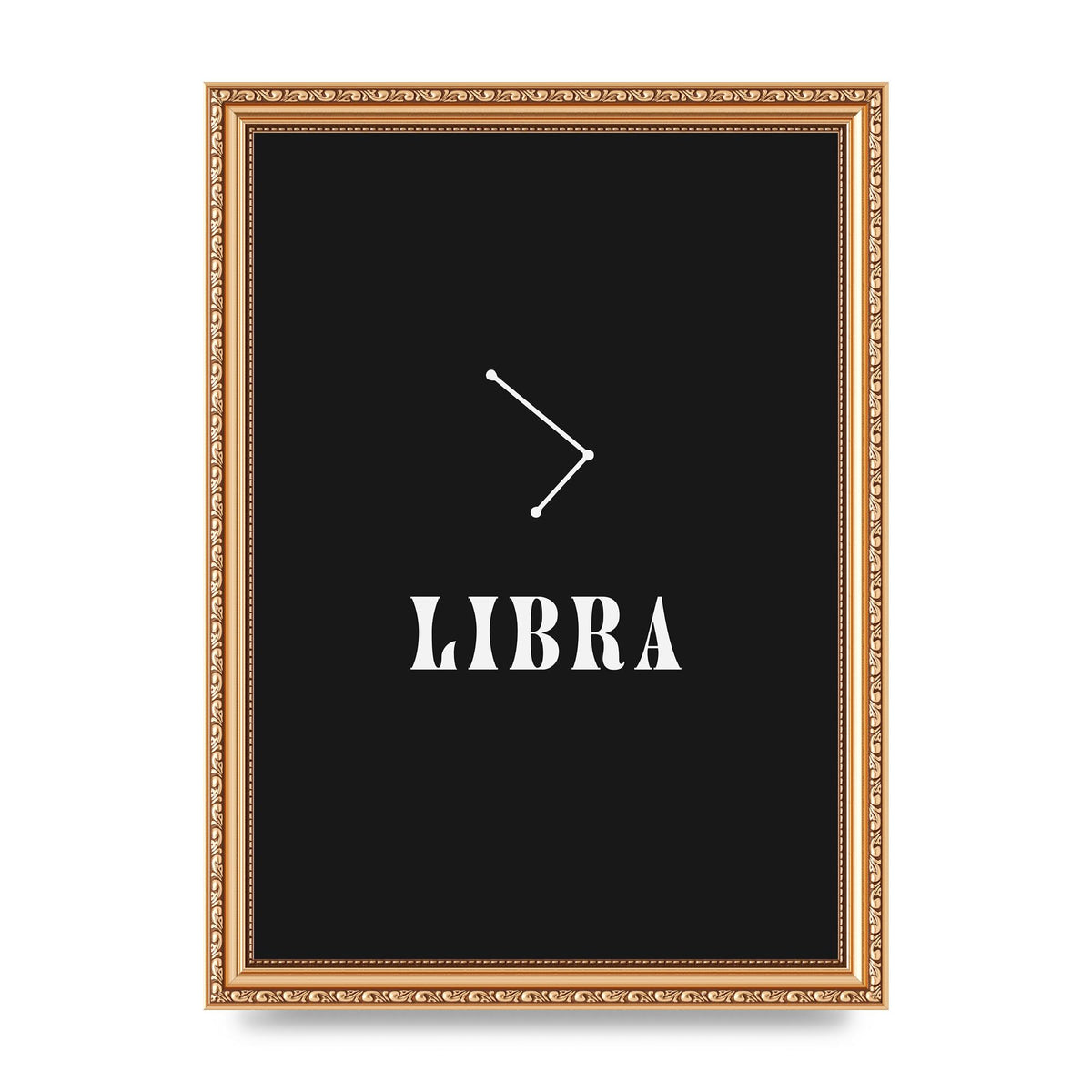 Minimalist Horoscope Star Sign Series Libra Wall Art - A4 framed
