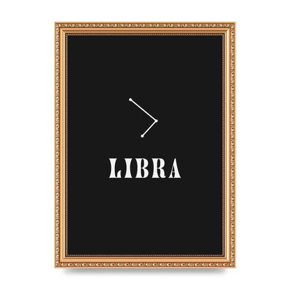 Minimalist Horoscope Star Sign Series Libra Wall Art - A4 framed