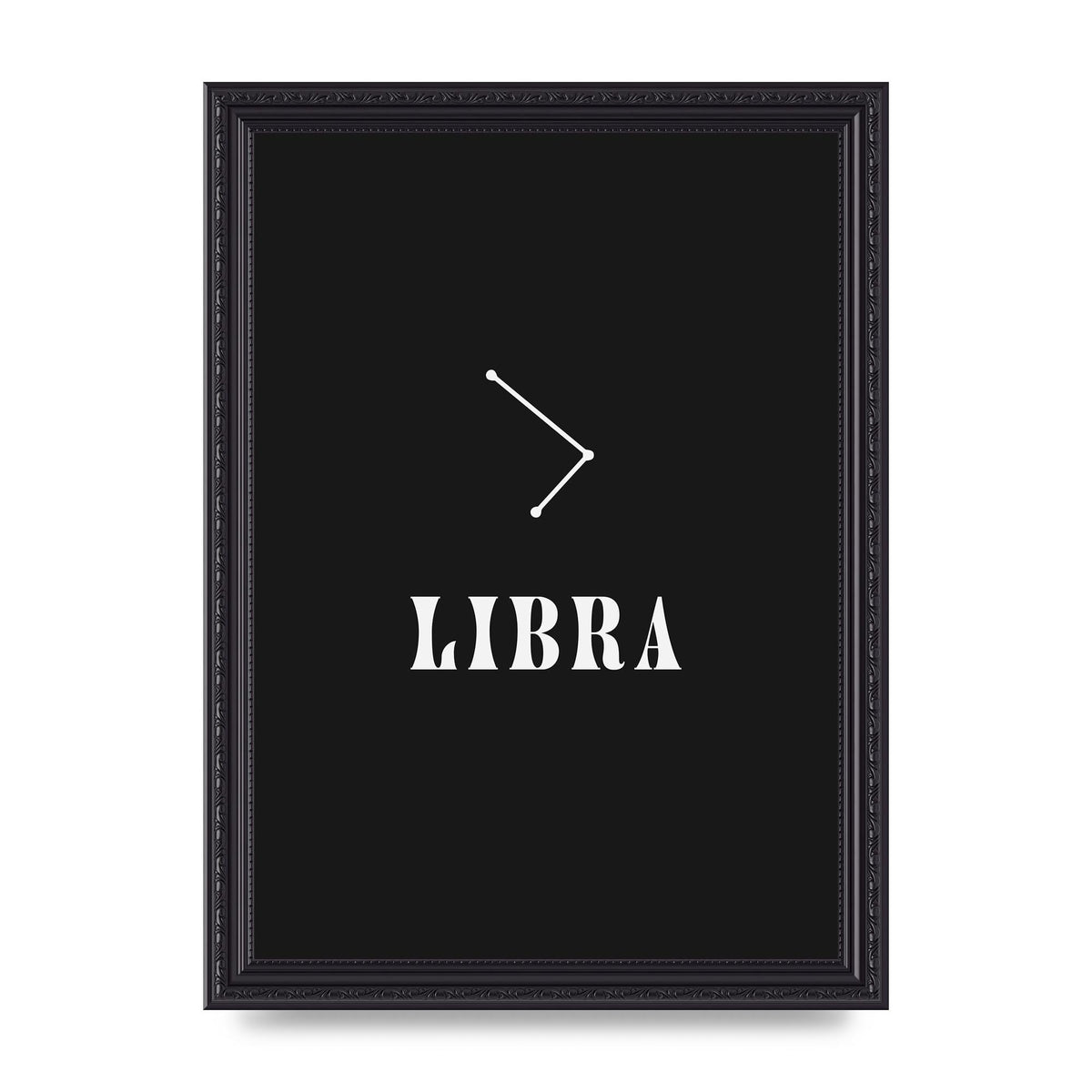 Minimalist Horoscope Star Sign Series Libra Wall Art - A4 framed