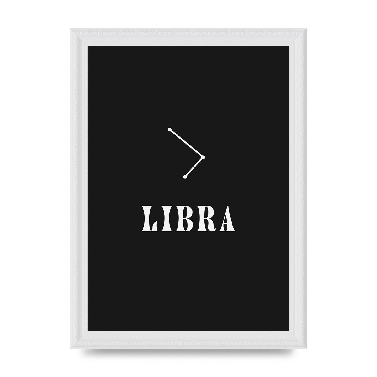 Minimalist Horoscope Star Sign Series Libra Wall Art - A4 framed