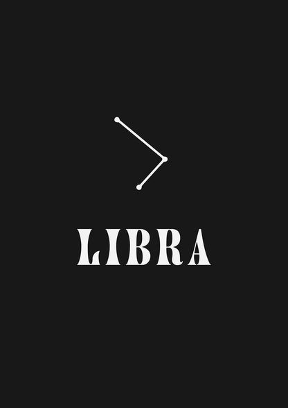 Minimalist Horoscope Star Sign Series Libra Wall Art - detail