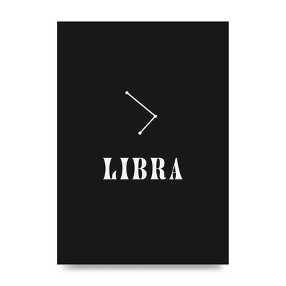 Minimalist Horoscope Star Sign Series Libra Wall Art - unframed print
