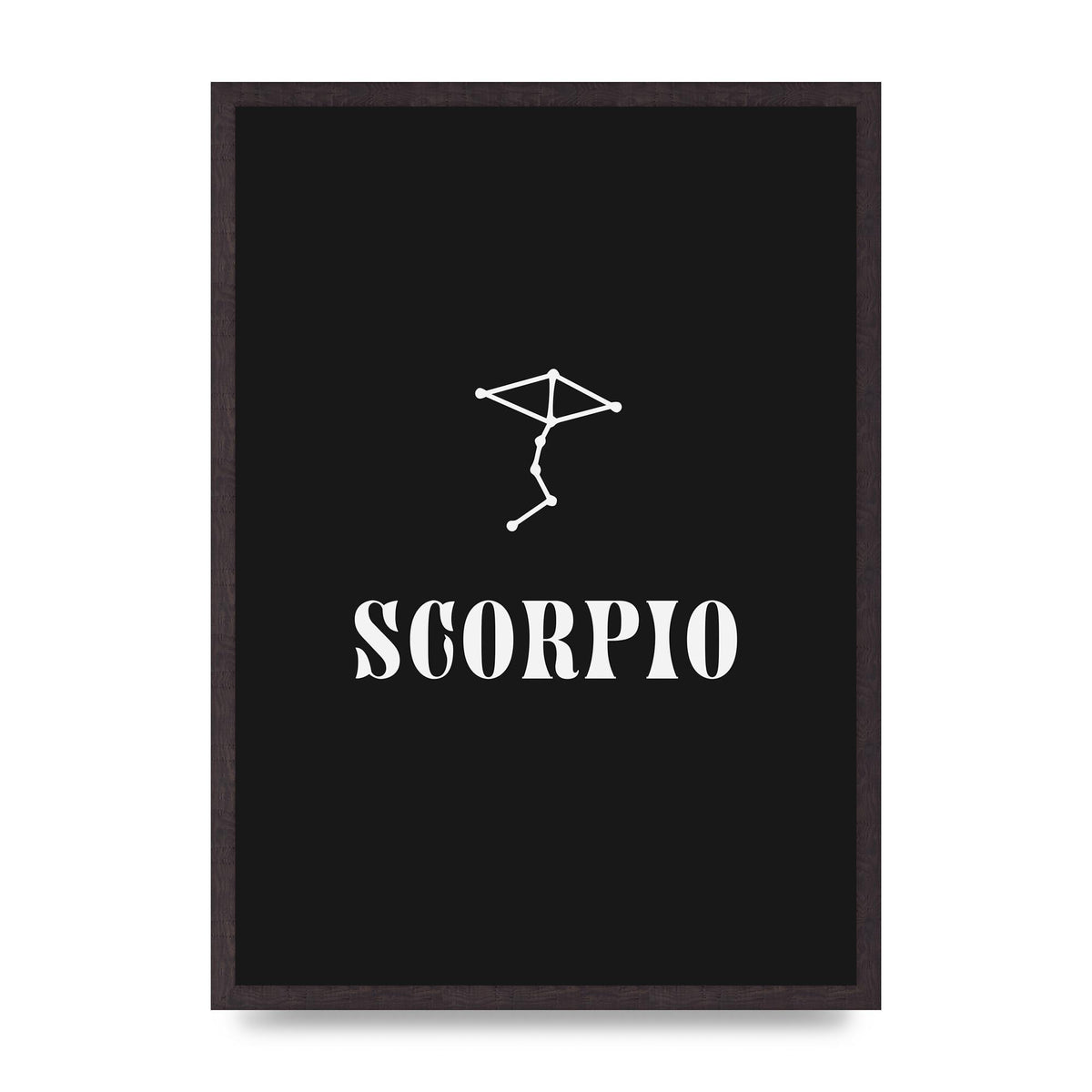 Minimalist Horoscope Star Sign Series Scorpio Art For The Home - A2 framed