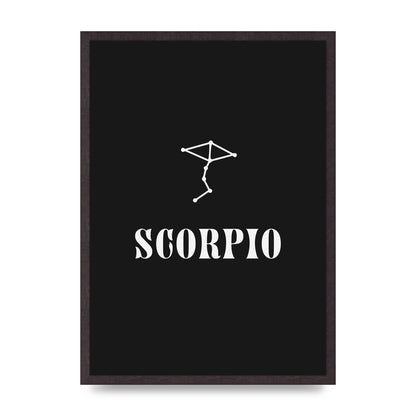 Minimalist Horoscope Star Sign Series Scorpio Art For The Home - A2 framed