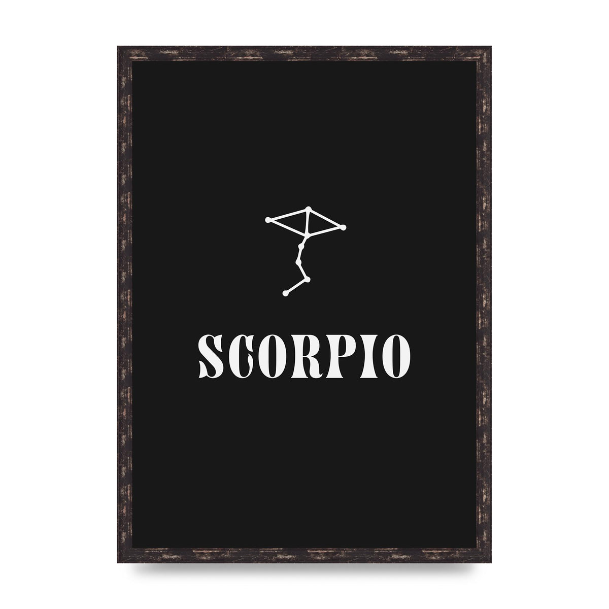 Minimalist Horoscope Star Sign Series Scorpio Art For The Home - A2 framed