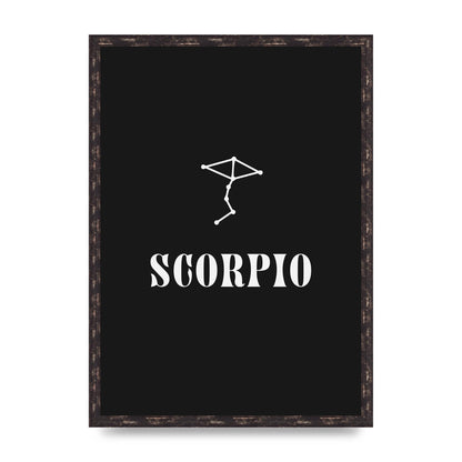 Minimalist Horoscope Star Sign Series Scorpio Art For The Home - A2 framed