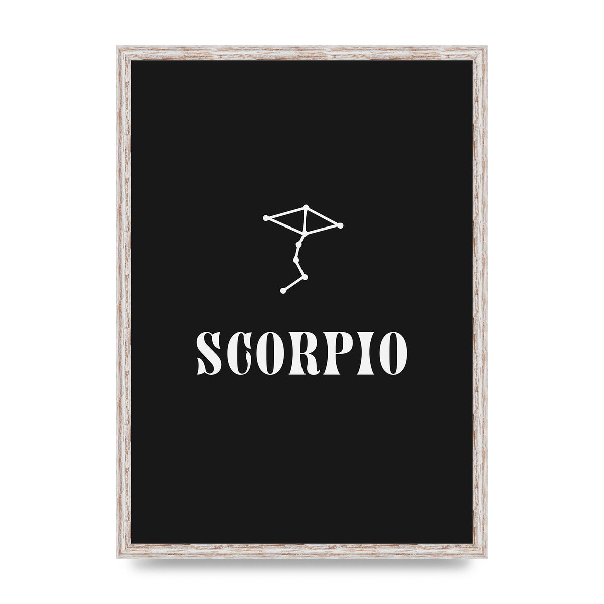 Minimalist Horoscope Star Sign Series Scorpio Art For The Home - A2 framed