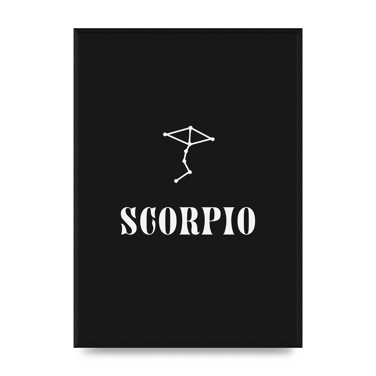 Minimalist Horoscope Star Sign Series Scorpio Art For The Home - A2 framed