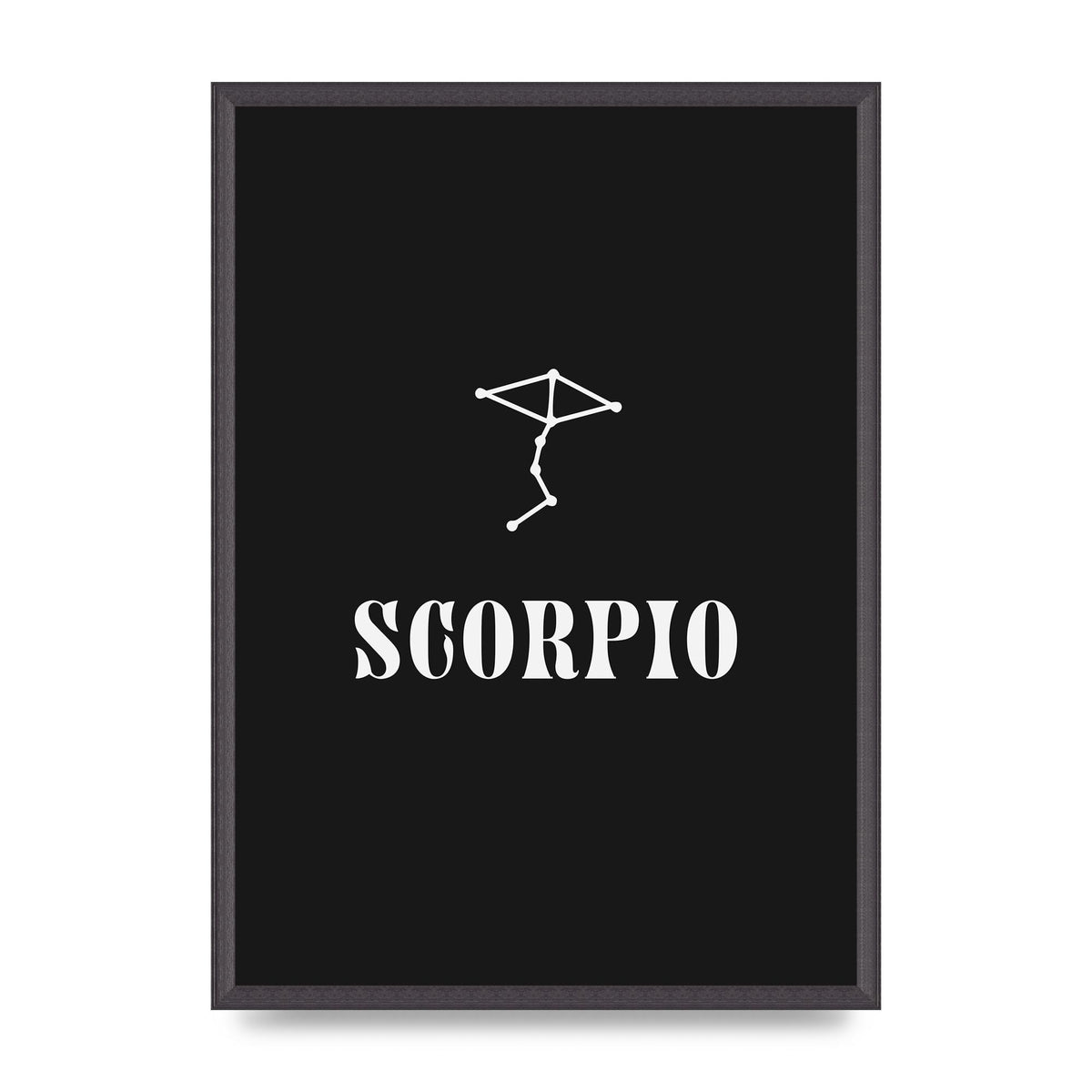 Minimalist Horoscope Star Sign Series Scorpio Art For The Home - A2 framed
