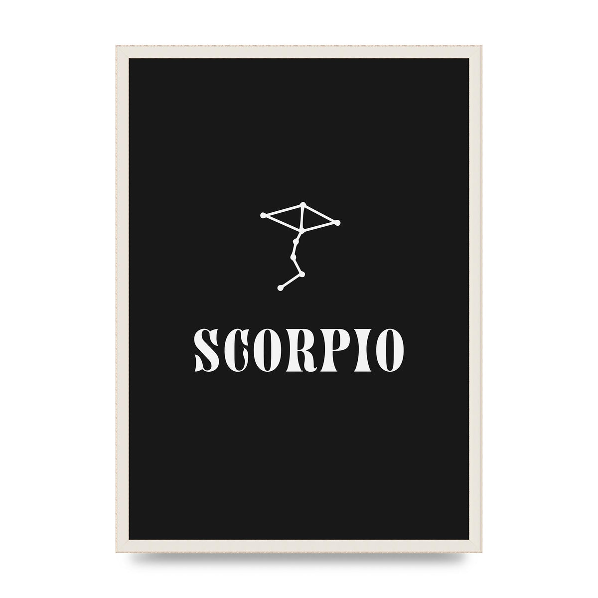 Minimalist Horoscope Star Sign Series Scorpio Art For The Home - A2 framed