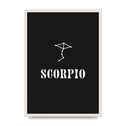 Minimalist Horoscope Star Sign Series Scorpio Art For The Home - A2 framed