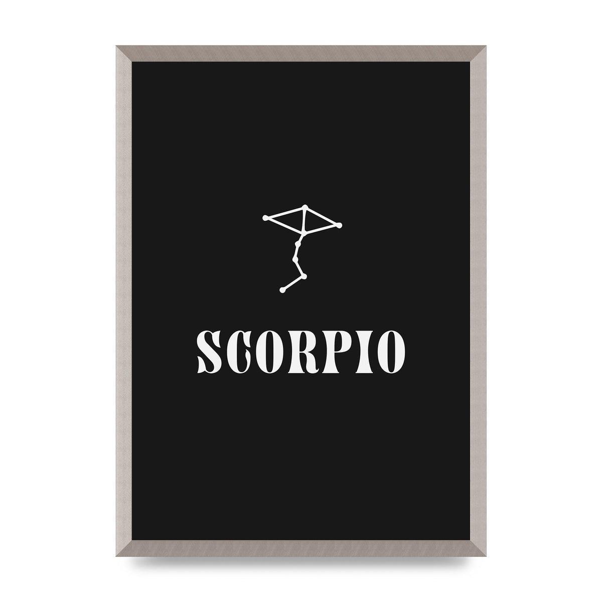 Minimalist Horoscope Star Sign Series Scorpio Art For The Home - A2 framed