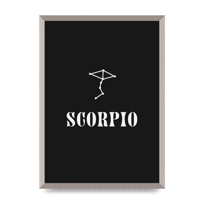 Minimalist Horoscope Star Sign Series Scorpio Art For The Home - A2 framed