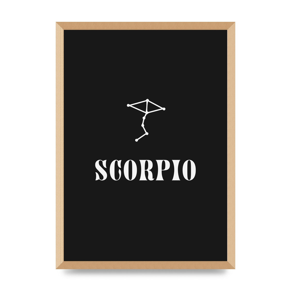 Minimalist Horoscope Star Sign Series Scorpio Art For The Home - A2 framed