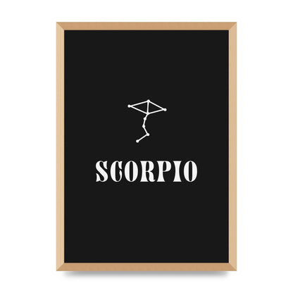 Minimalist Horoscope Star Sign Series Scorpio Art For The Home - A2 framed