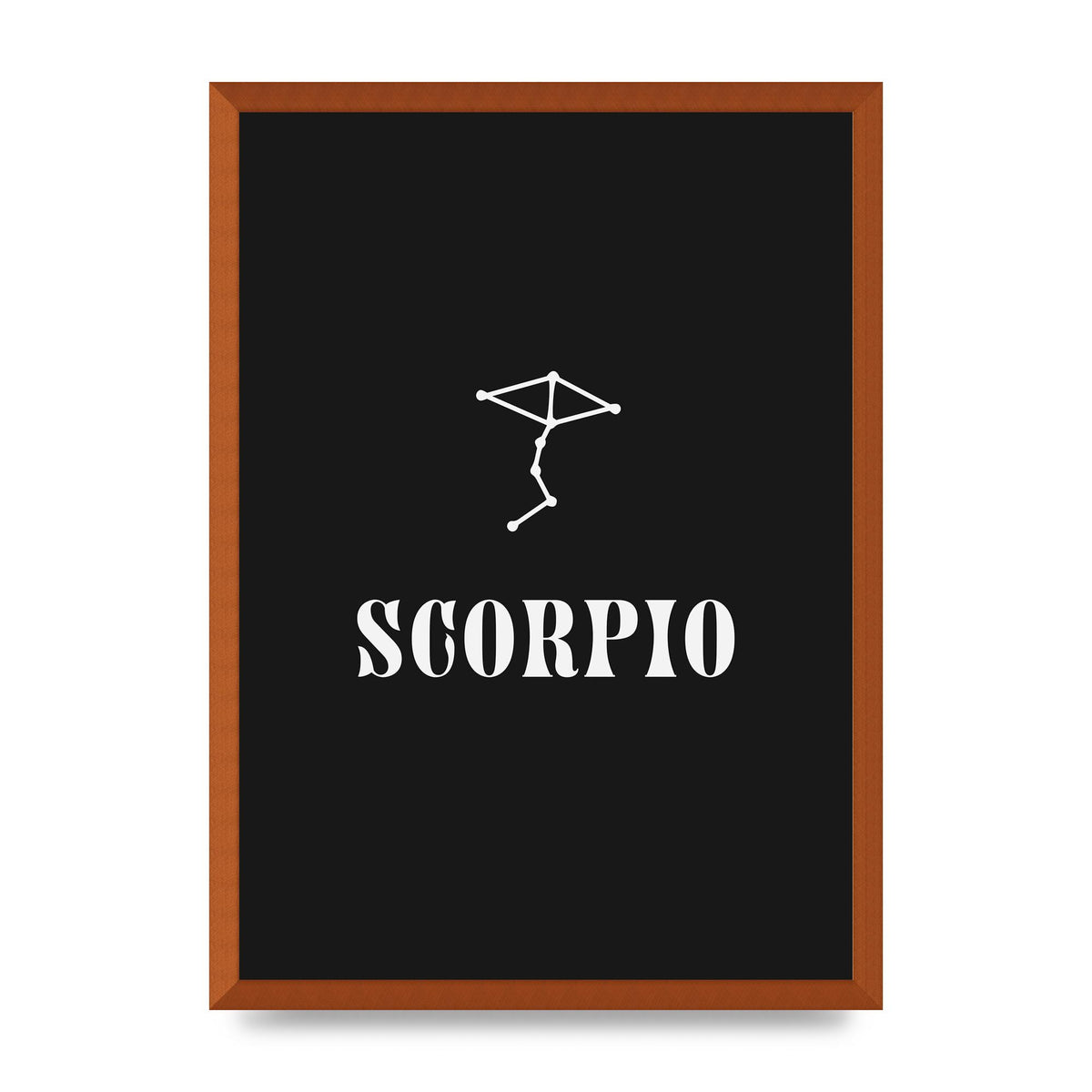 Minimalist Horoscope Star Sign Series Scorpio Art For The Home - A2 framed