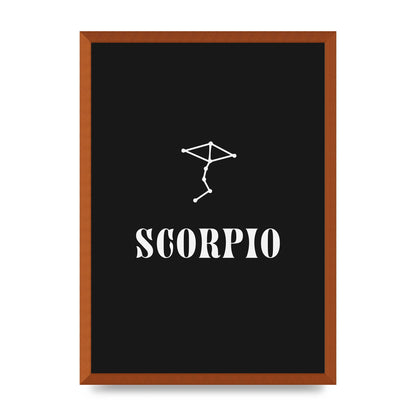 Minimalist Horoscope Star Sign Series Scorpio Art For The Home - A2 framed