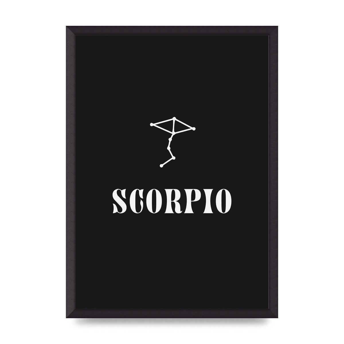 Minimalist Horoscope Star Sign Series Scorpio Art For The Home - A2 framed