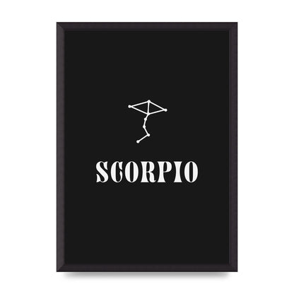Minimalist Horoscope Star Sign Series Scorpio Art For The Home - A2 framed