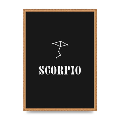 Minimalist Horoscope Star Sign Series Scorpio Art For The Home - A2 framed