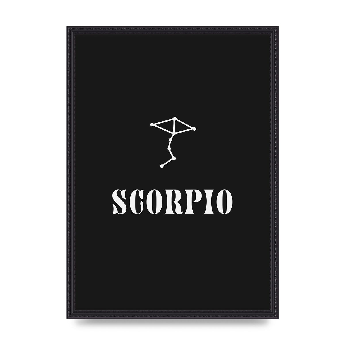 Minimalist Horoscope Star Sign Series Scorpio Art For The Home - A2 framed