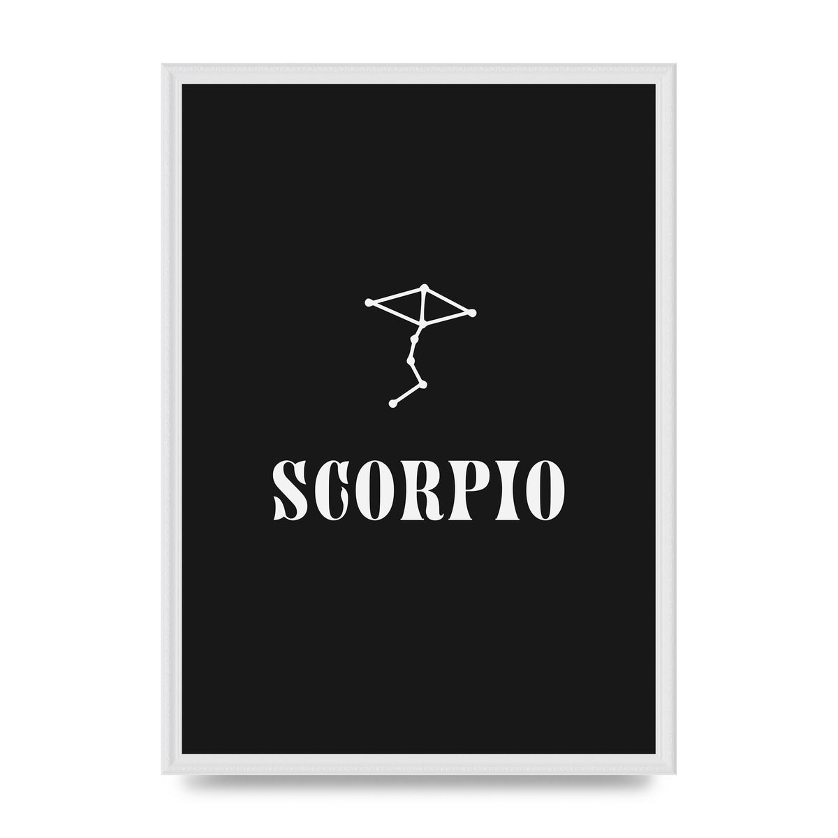 Minimalist Horoscope Star Sign Series Scorpio Art For The Home - A2 framed
