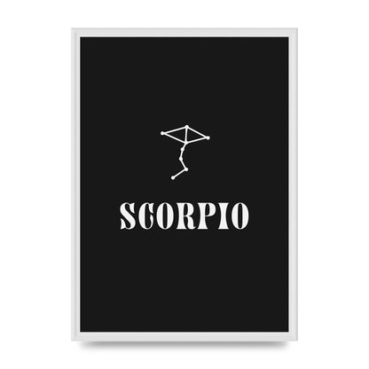 Minimalist Horoscope Star Sign Series Scorpio Art For The Home - A2 framed