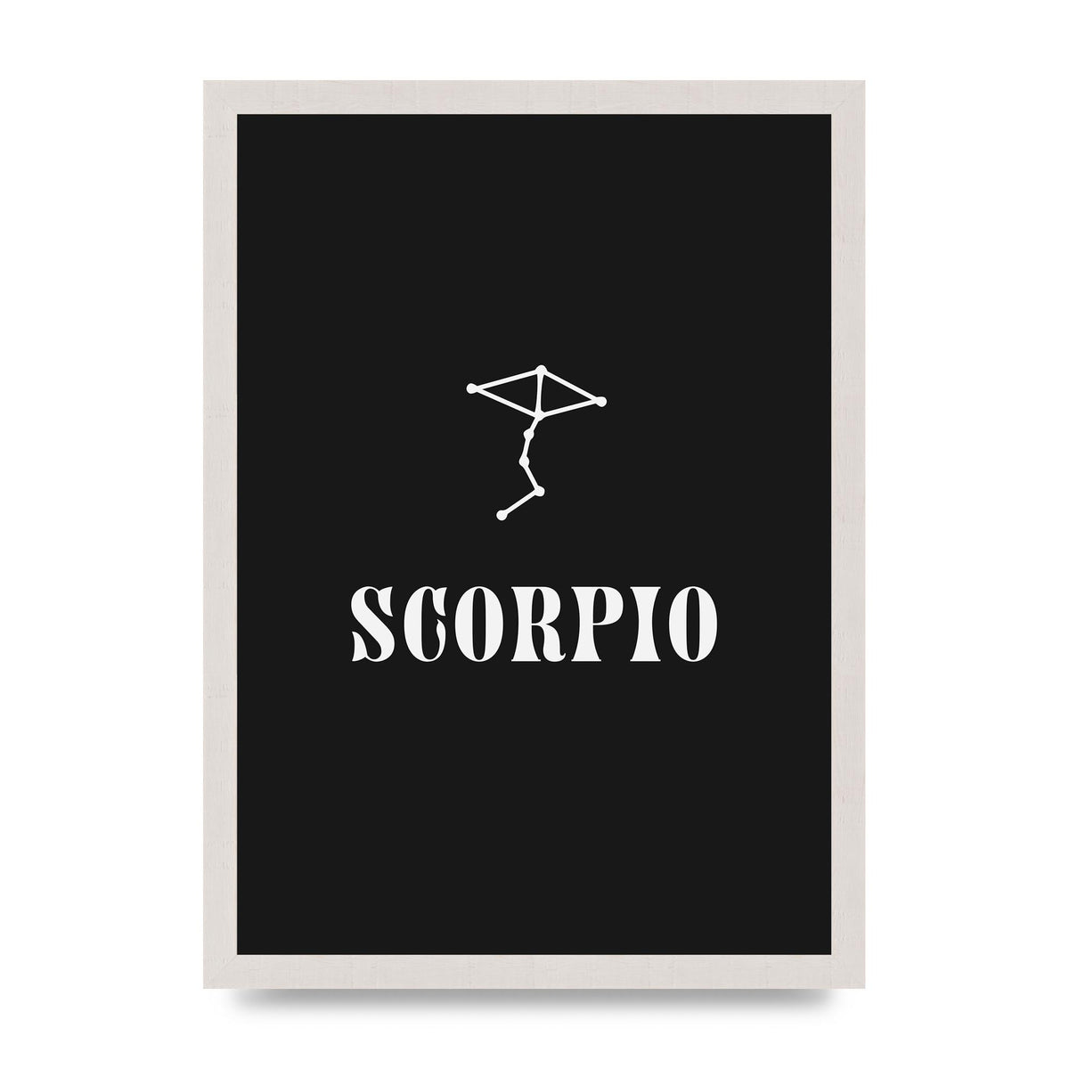 Minimalist Horoscope Star Sign Series Scorpio Art For The Home - A3 framed