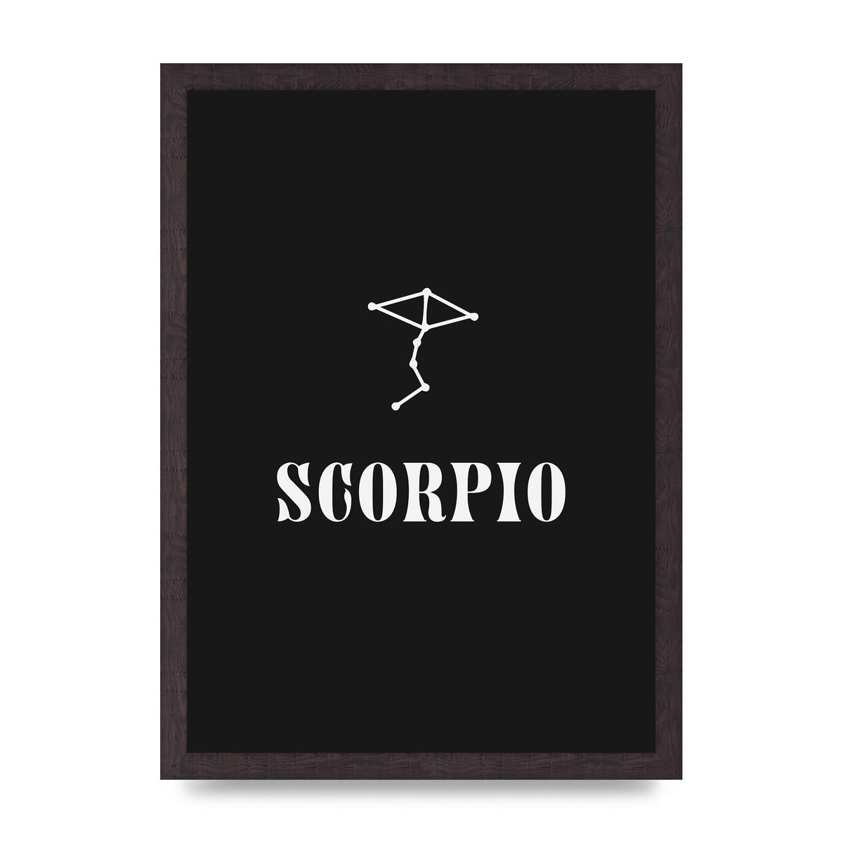 Minimalist Horoscope Star Sign Series Scorpio Art For The Home - A3 framed