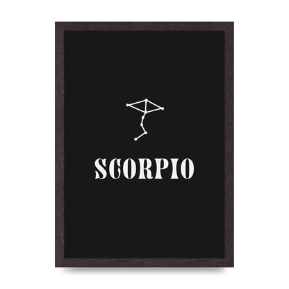 Minimalist Horoscope Star Sign Series Scorpio Art For The Home - A3 framed