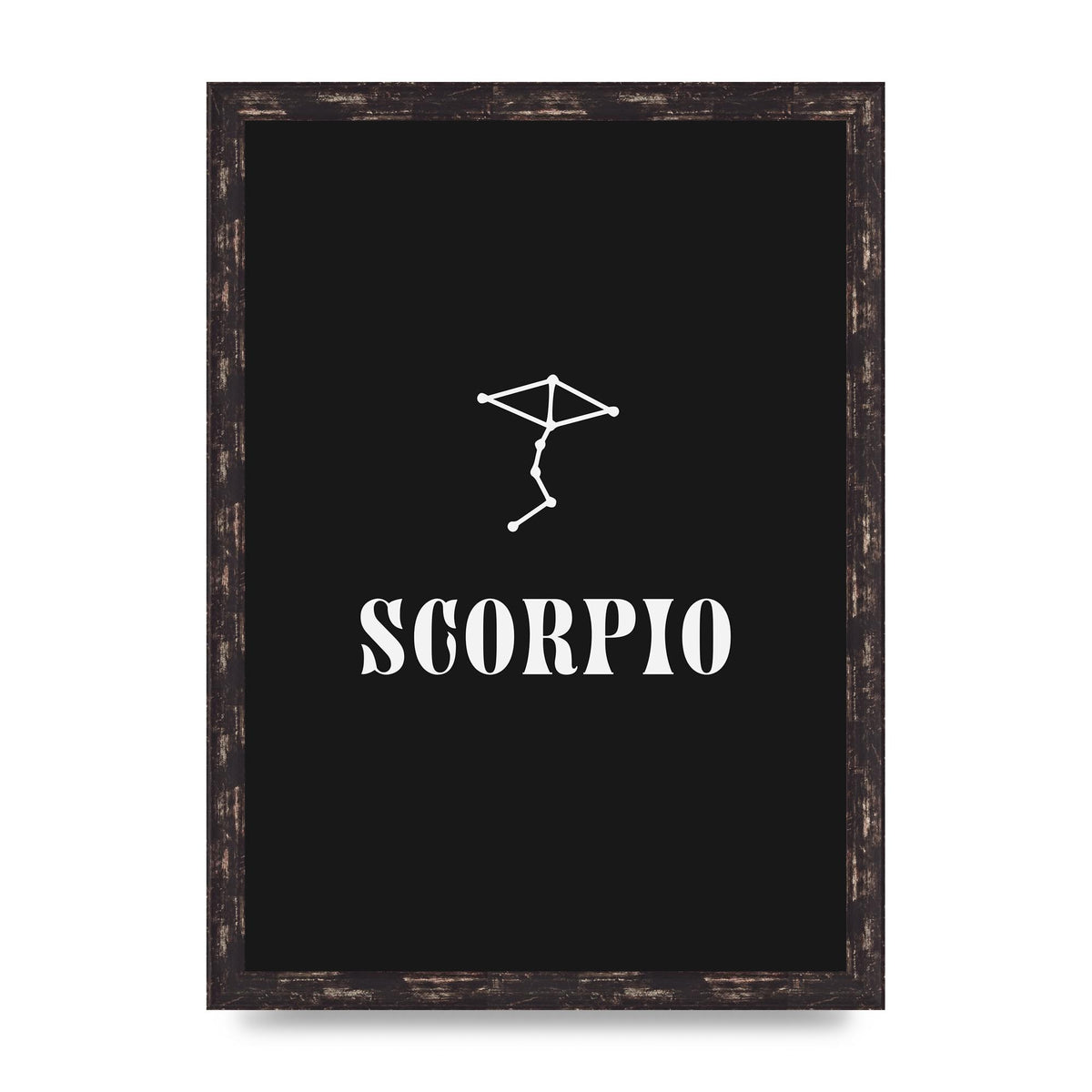 Minimalist Horoscope Star Sign Series Scorpio Art For The Home - A3 framed