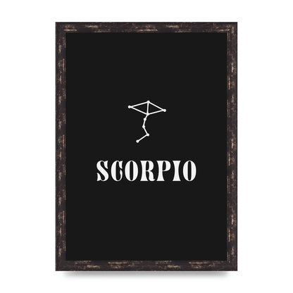 Minimalist Horoscope Star Sign Series Scorpio Art For The Home - A3 framed