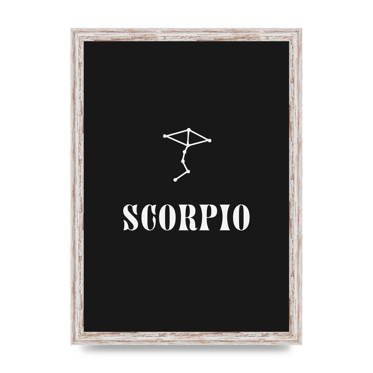 Minimalist Horoscope Star Sign Series Scorpio Art For The Home - A3 framed