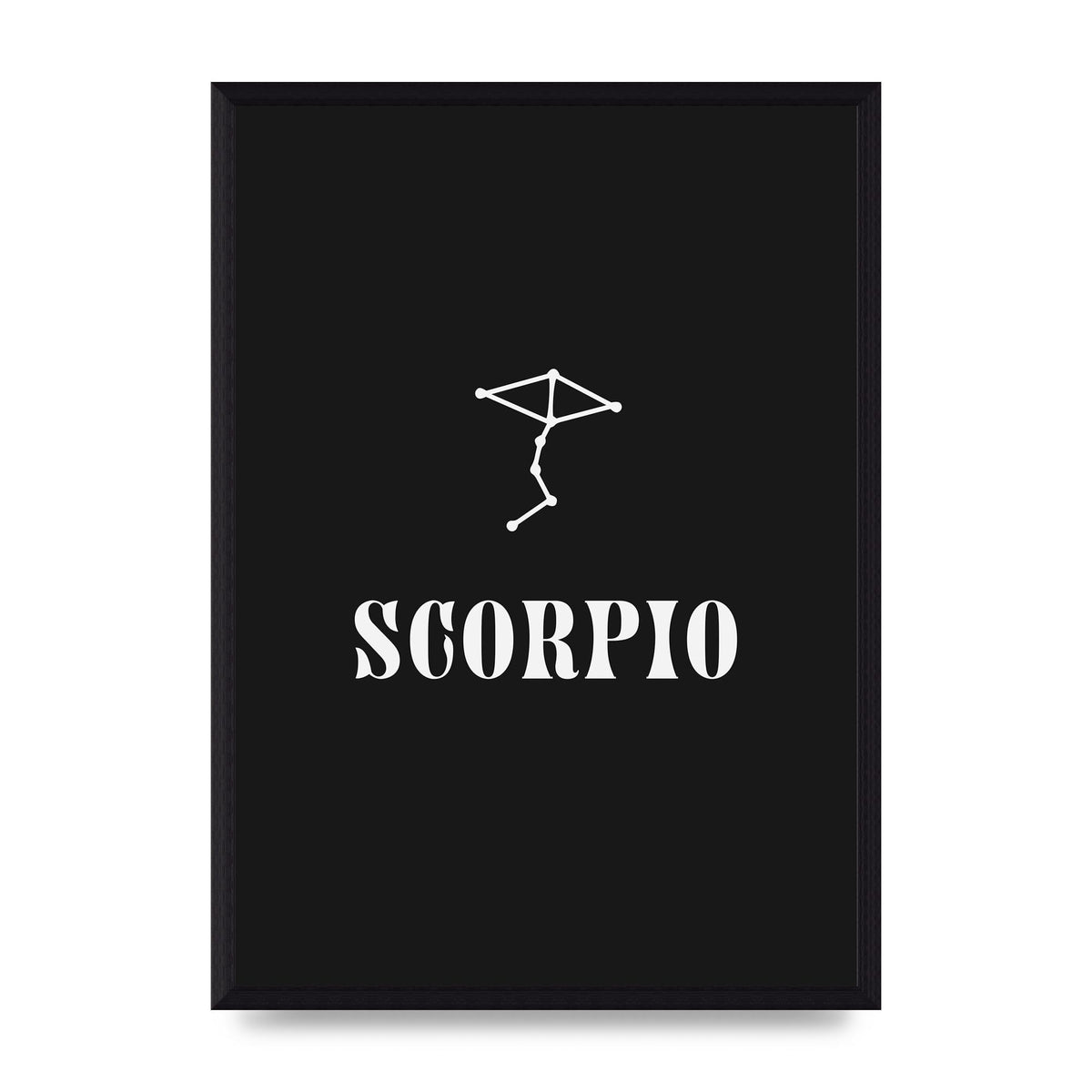 Minimalist Horoscope Star Sign Series Scorpio Art For The Home - A3 framed