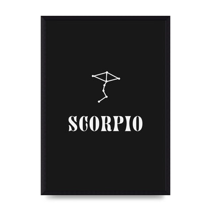 Minimalist Horoscope Star Sign Series Scorpio Art For The Home - A3 framed