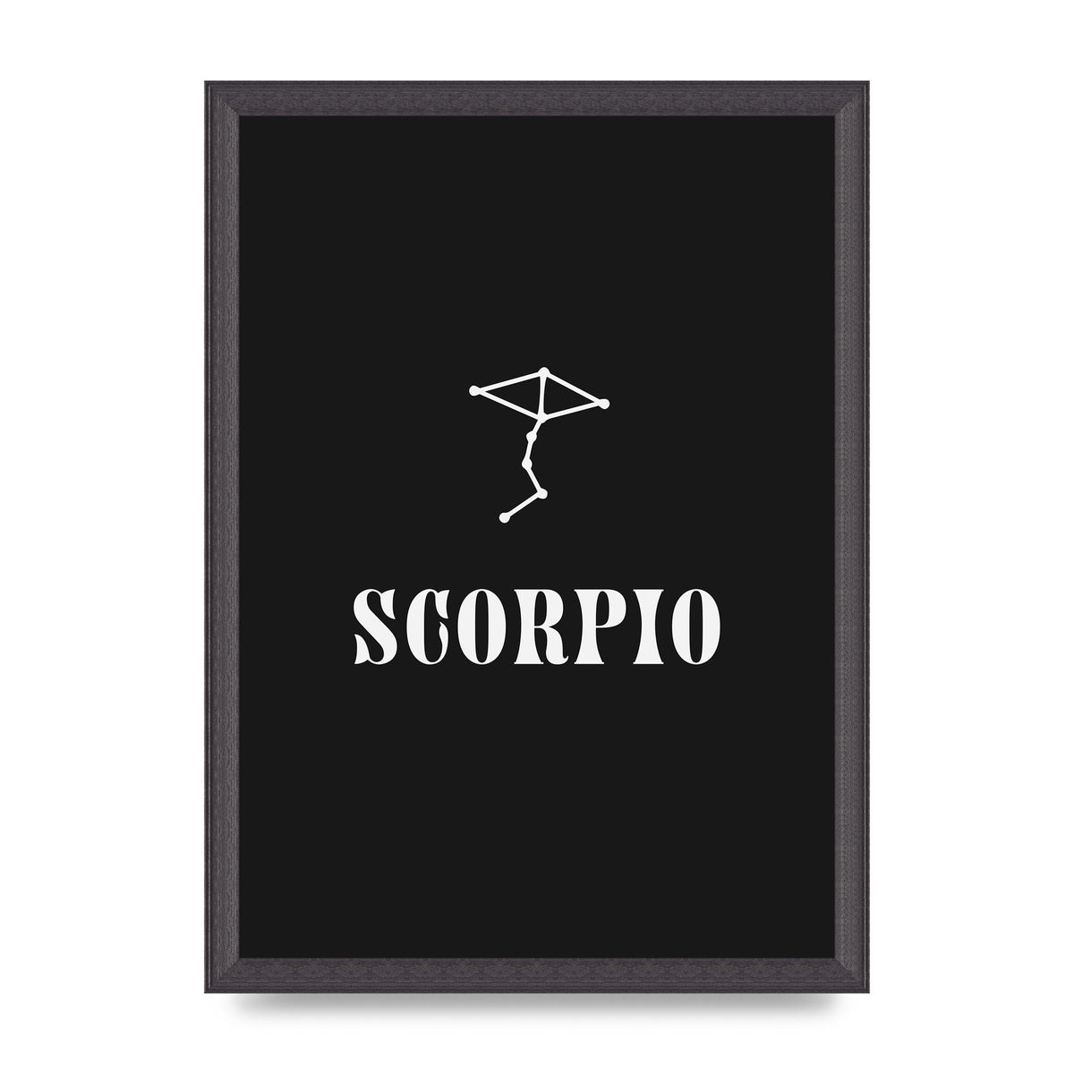 Minimalist Horoscope Star Sign Series Scorpio Art For The Home - A3 framed