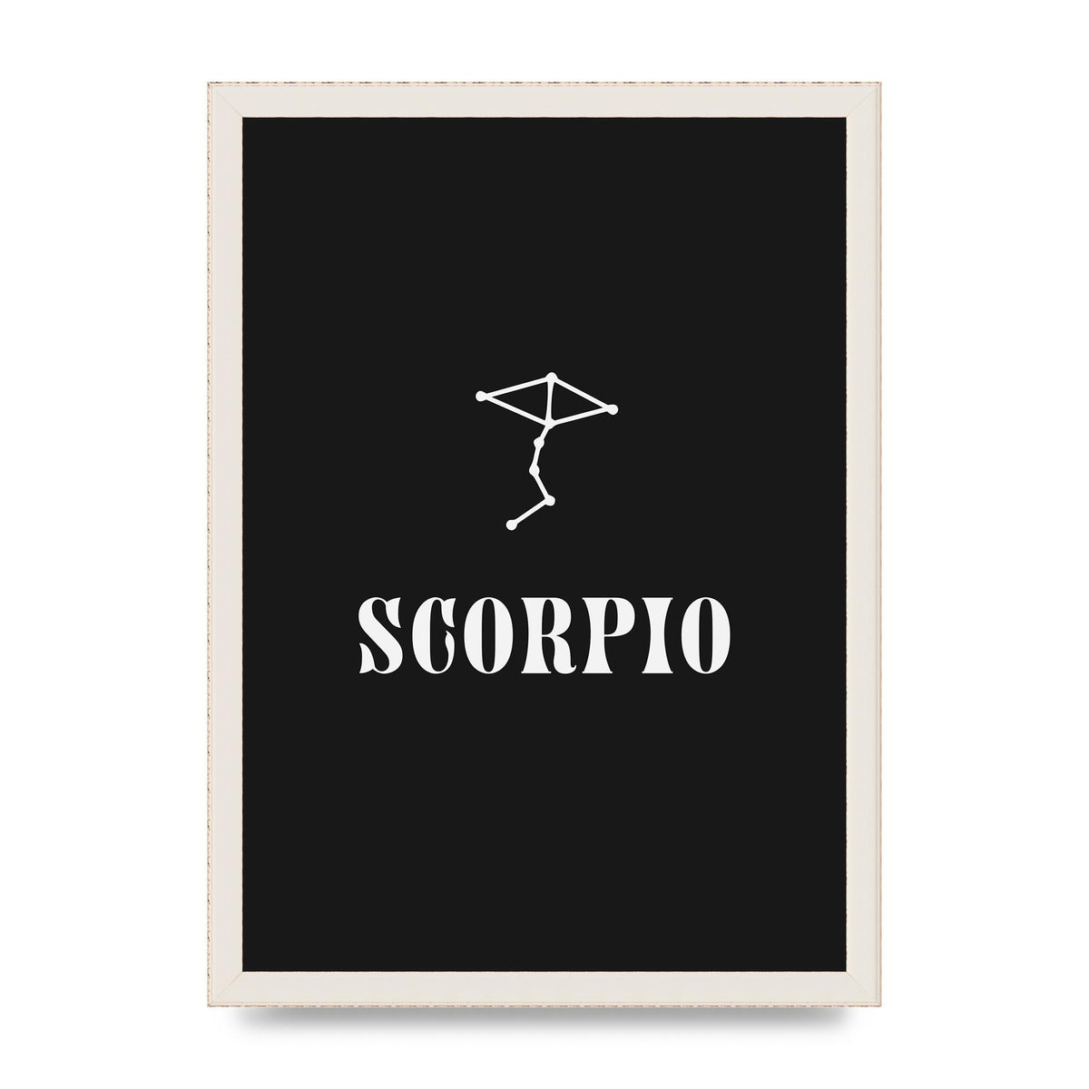 Minimalist Horoscope Star Sign Series Scorpio Art For The Home - A3 framed
