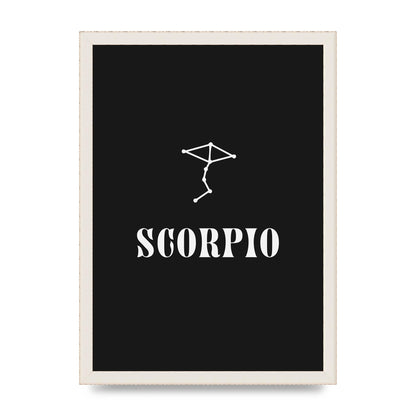 Minimalist Horoscope Star Sign Series Scorpio Art For The Home - A3 framed
