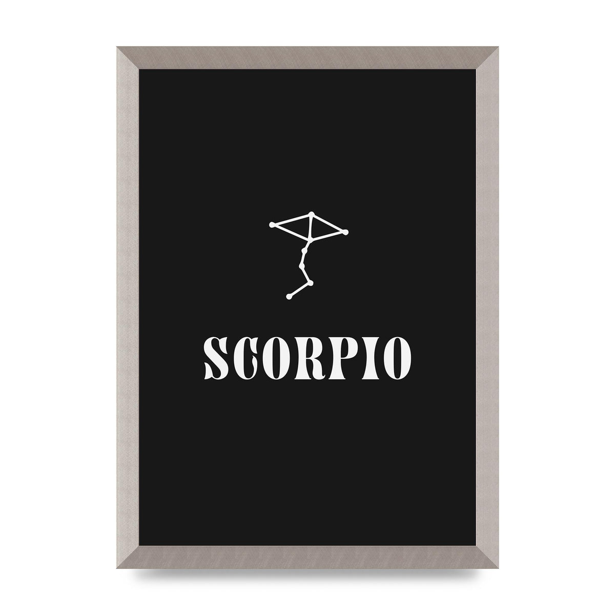 Minimalist Horoscope Star Sign Series Scorpio Art For The Home - A3 framed