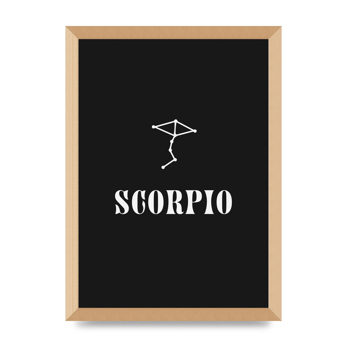Minimalist Horoscope Star Sign Series Scorpio Art For The Home - A3 framed