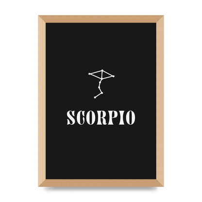 Minimalist Horoscope Star Sign Series Scorpio Art For The Home - A3 framed