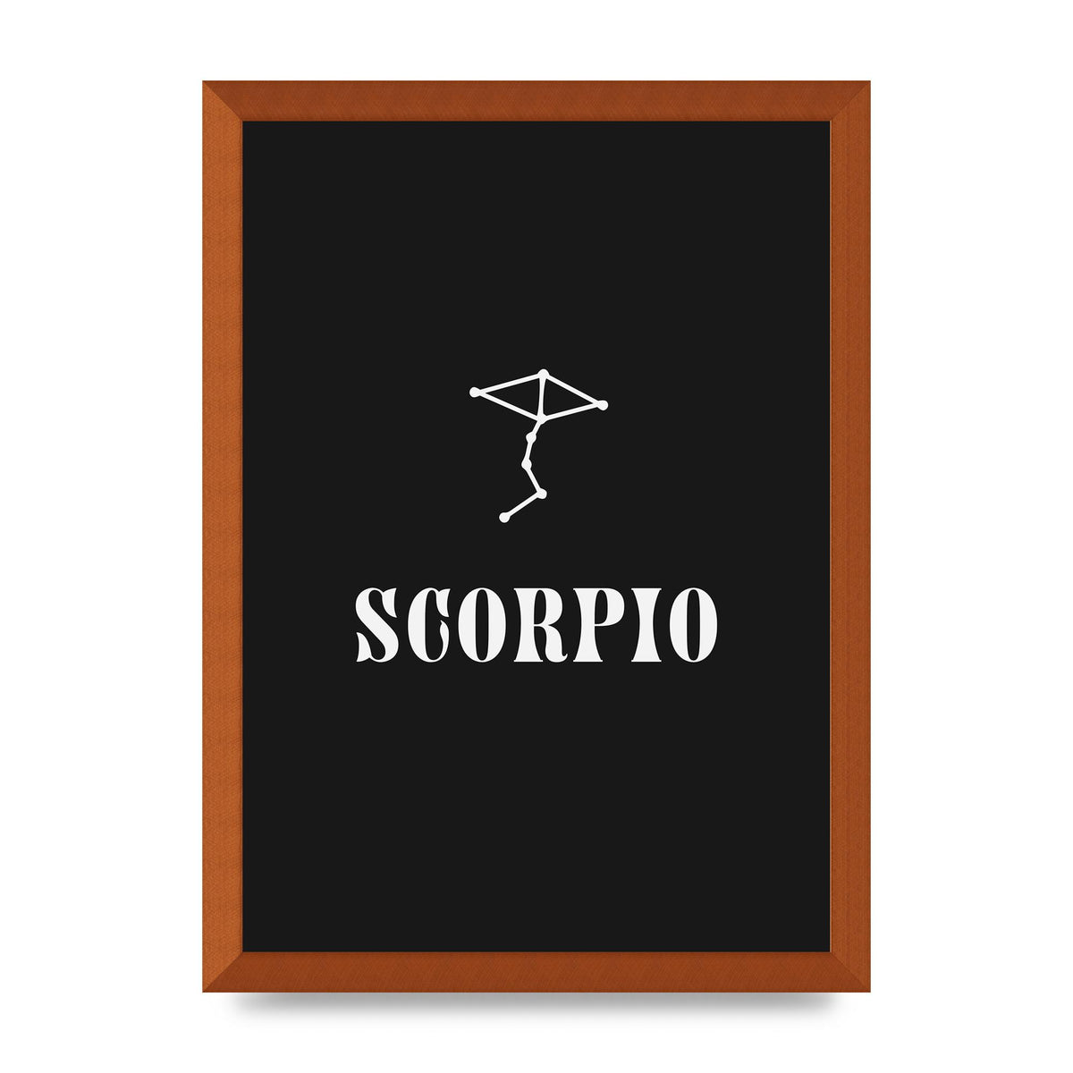 Minimalist Horoscope Star Sign Series Scorpio Art For The Home - A3 framed