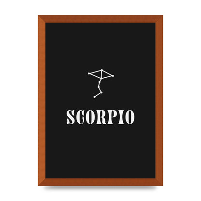 Minimalist Horoscope Star Sign Series Scorpio Art For The Home - A3 framed