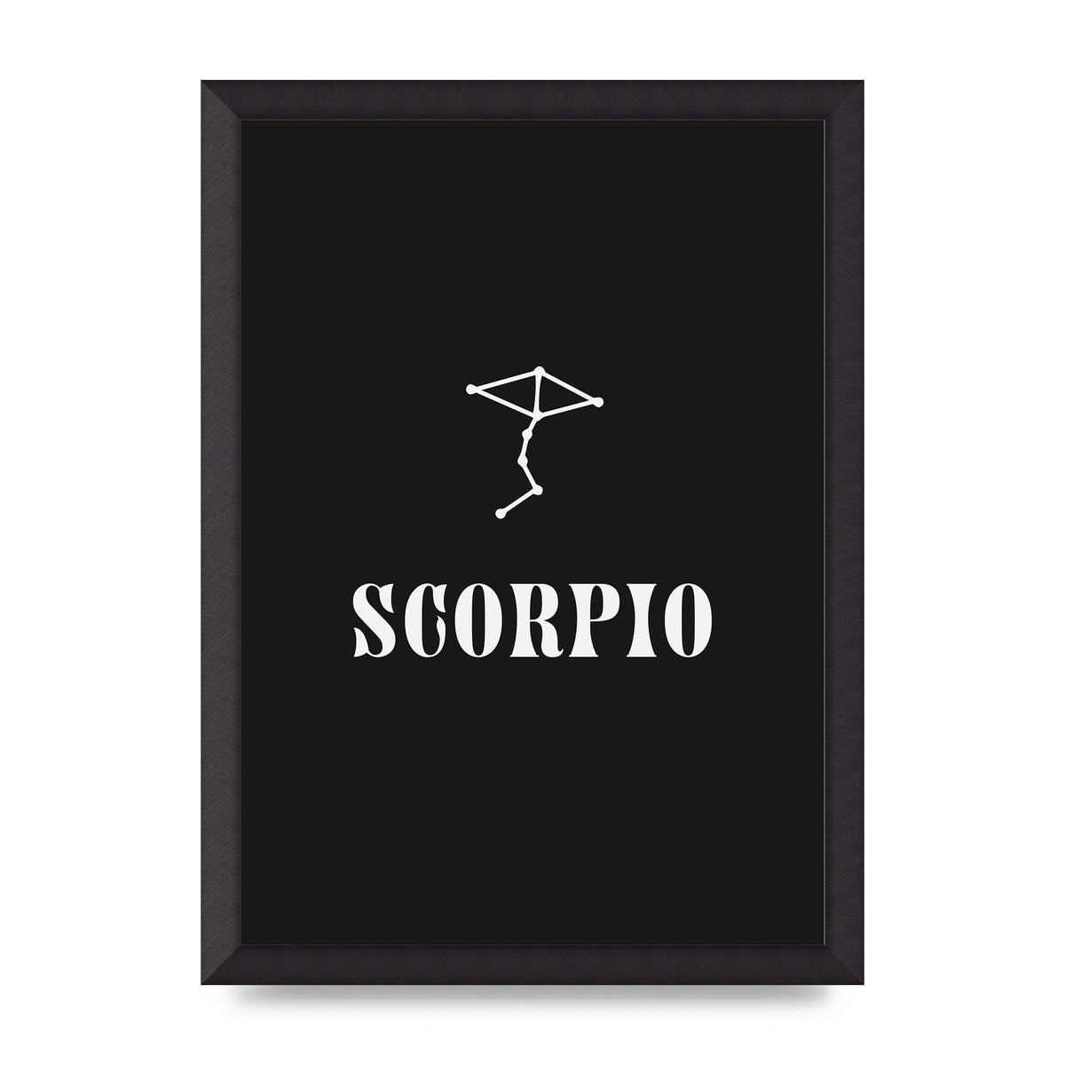 Minimalist Horoscope Star Sign Series Scorpio Art For The Home - A3 framed