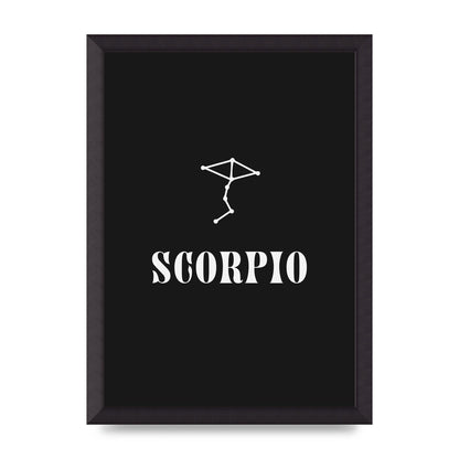 Minimalist Horoscope Star Sign Series Scorpio Art For The Home - A3 framed