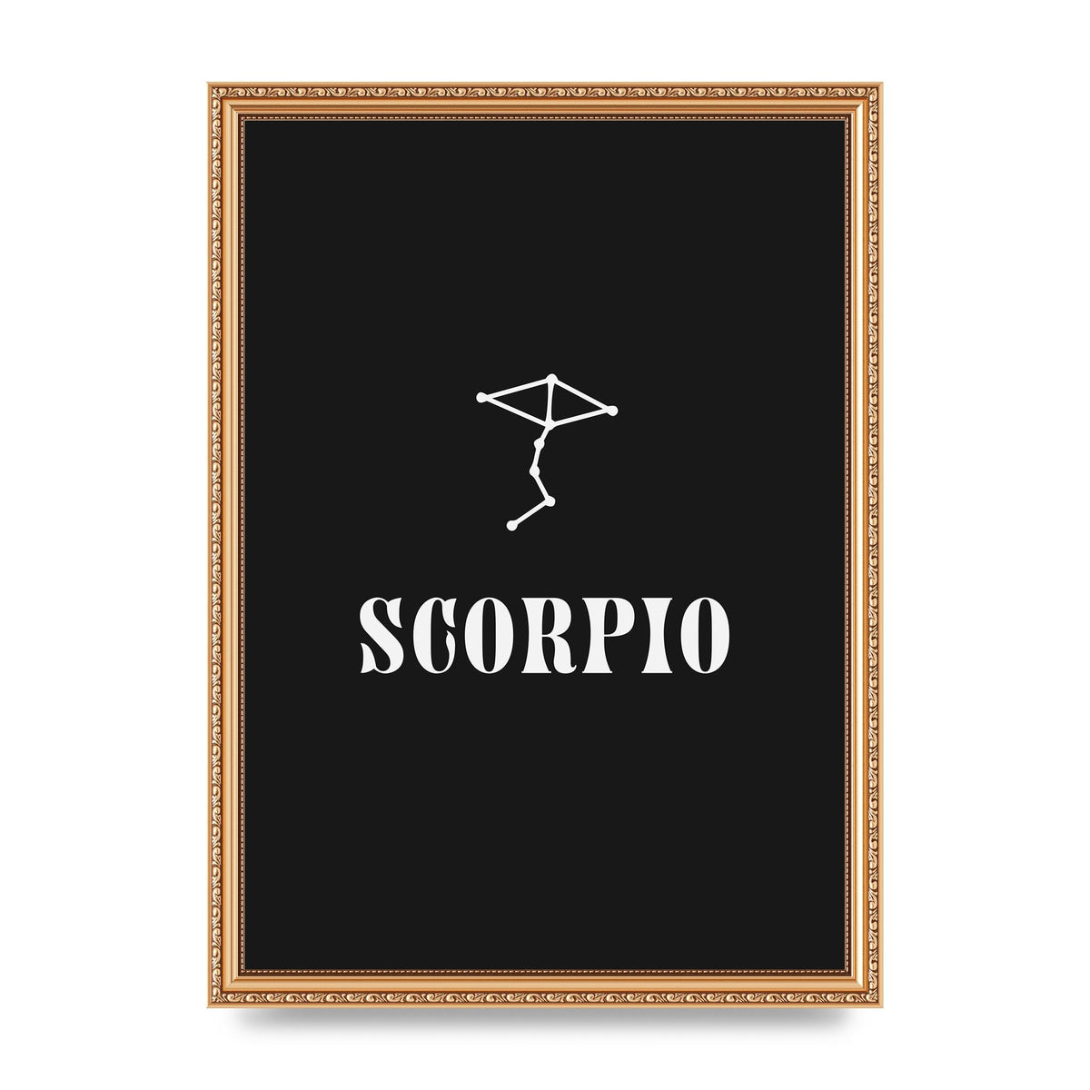 Minimalist Horoscope Star Sign Series Scorpio Art For The Home - A3 framed