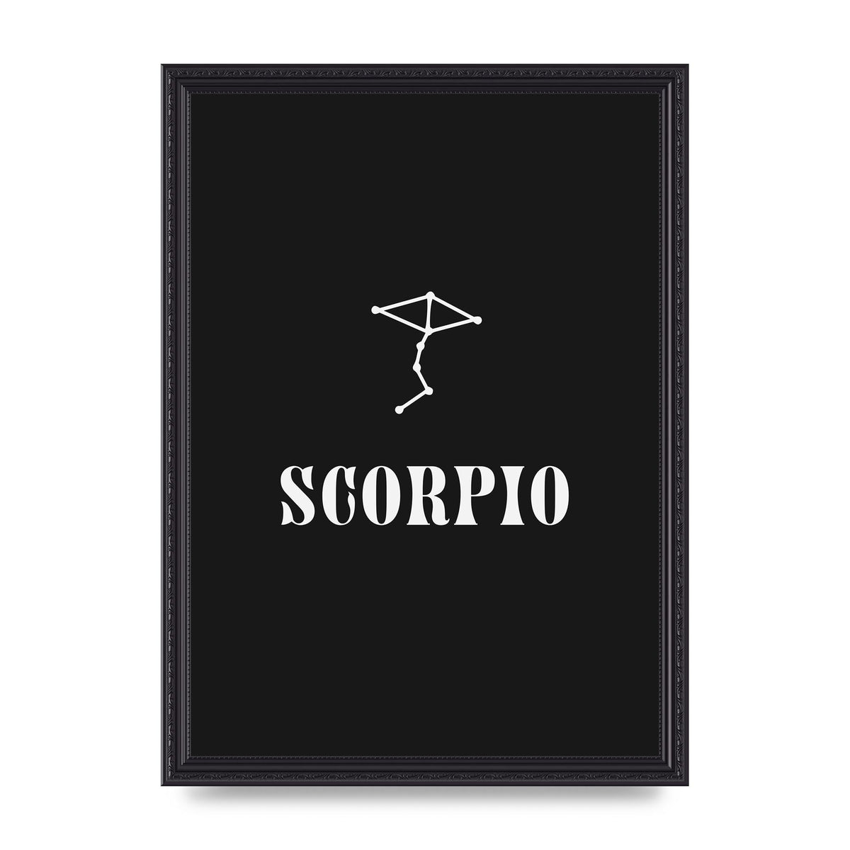 Minimalist Horoscope Star Sign Series Scorpio Art For The Home - A3 framed