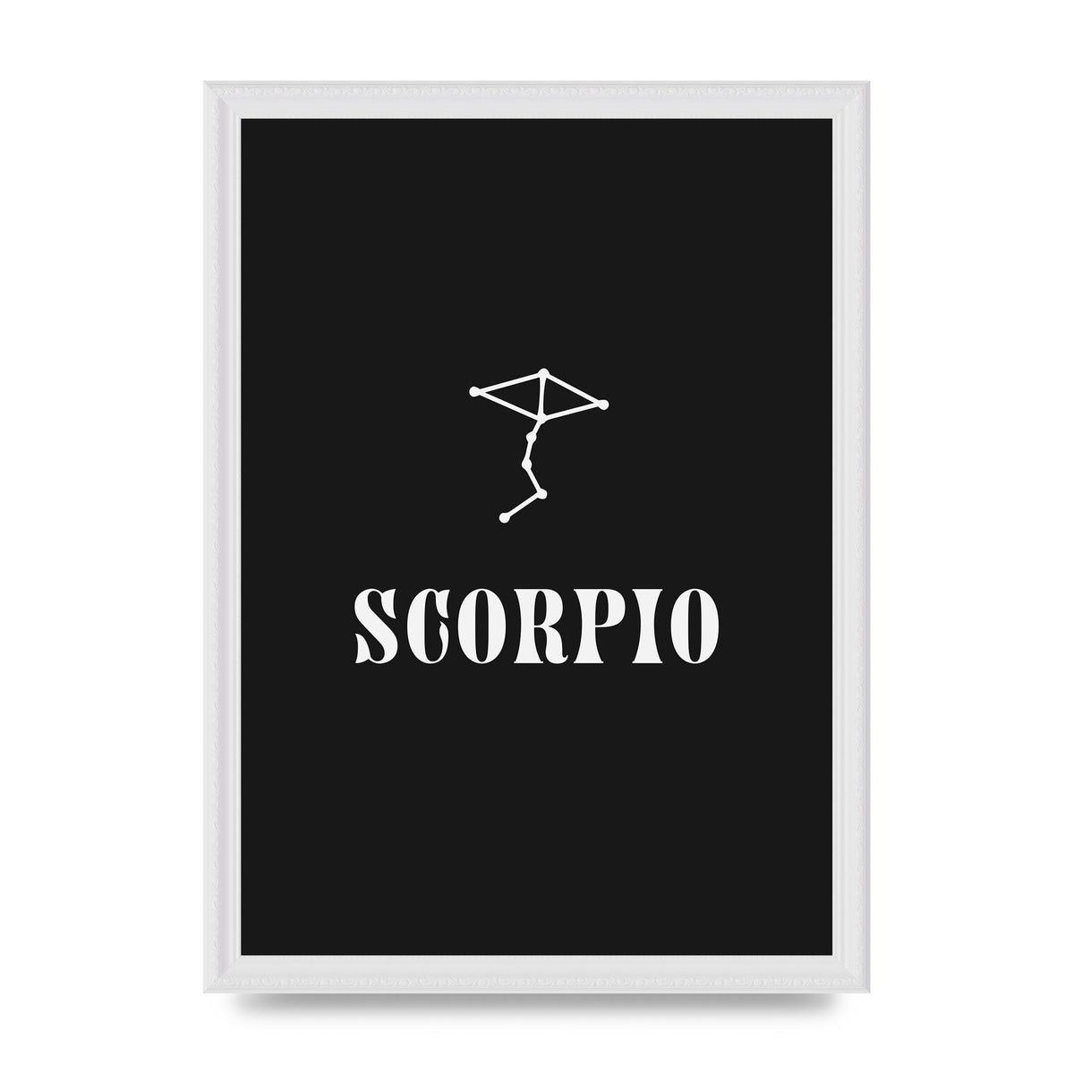 Minimalist Horoscope Star Sign Series Scorpio Art For The Home - A3 framed