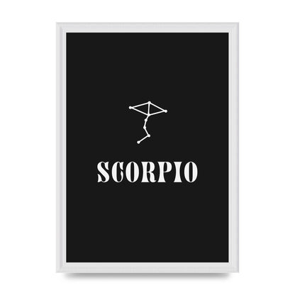 Minimalist Horoscope Star Sign Series Scorpio Art For The Home - A3 framed